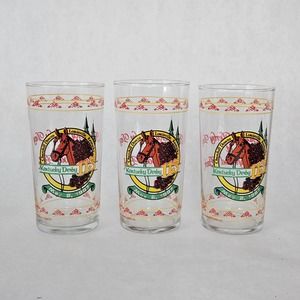 1987 Kentucky Derby Day at Hollywood Park Bar Glasses